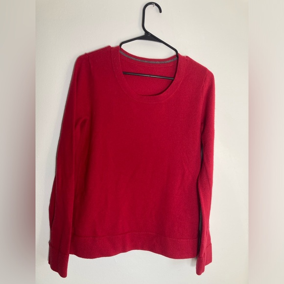 Rag And Bone Red Cashmere Sweater Crewneck Size S/M red fall cozy soft casual - Picture 2 of 8